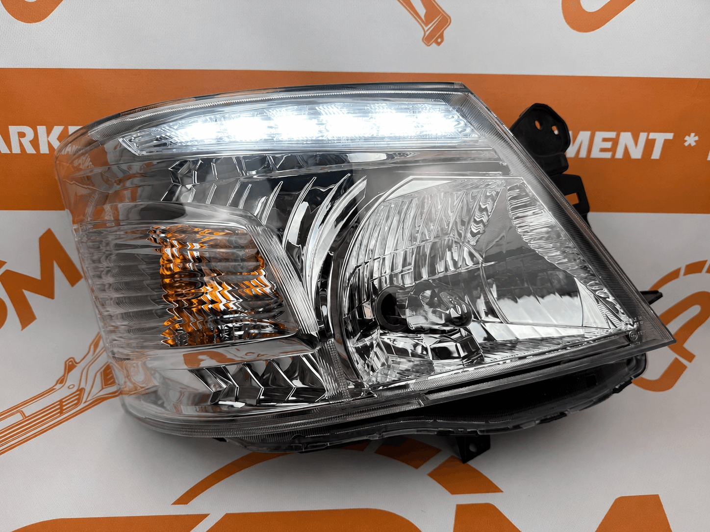Headlight Suitable For Nissan Caravan NV350/E26 2013-2017 - White Interior, Top LED Strip - RH