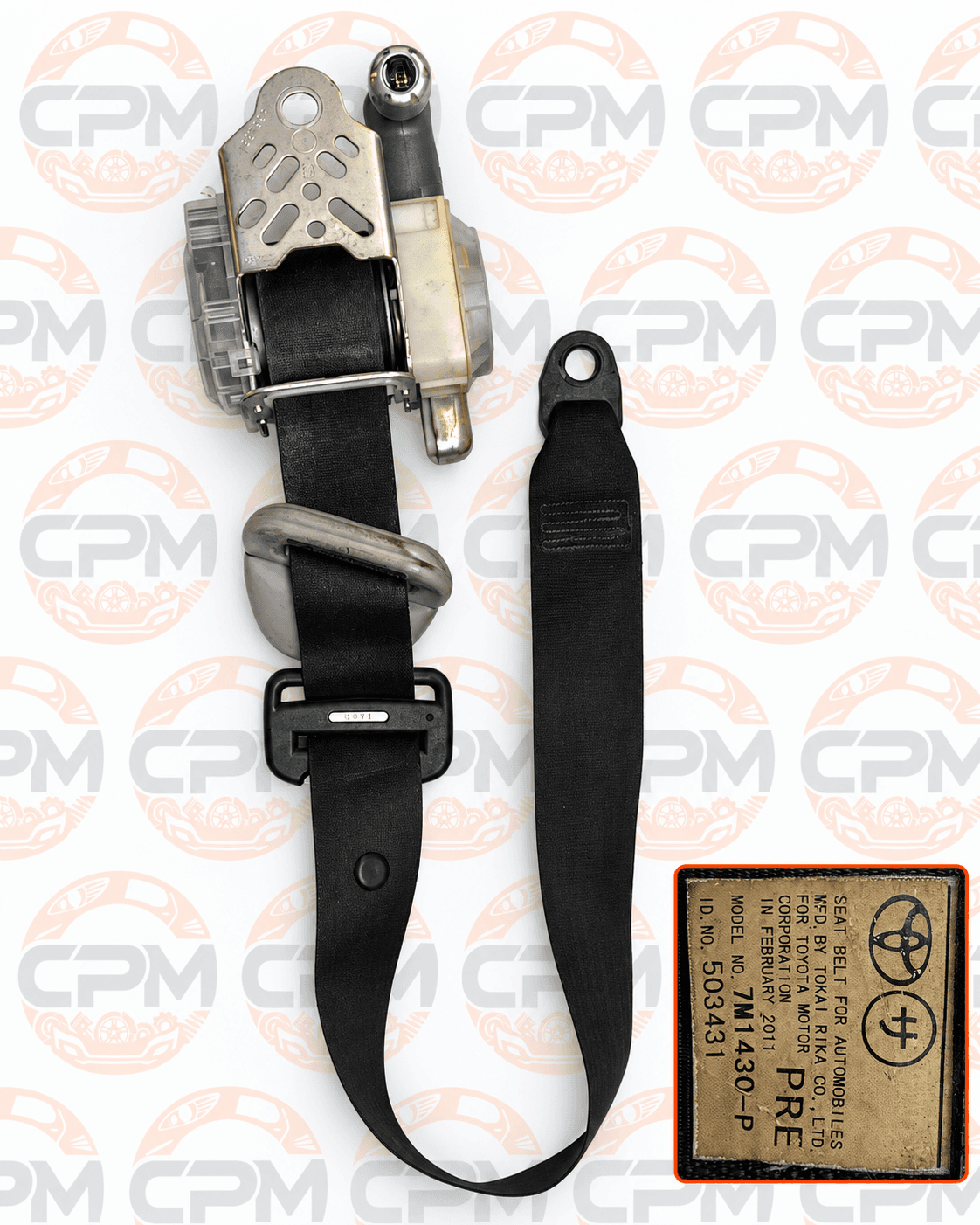 Toyota Hiace H200 2005-2020 Seat belt 7M1430 - RH