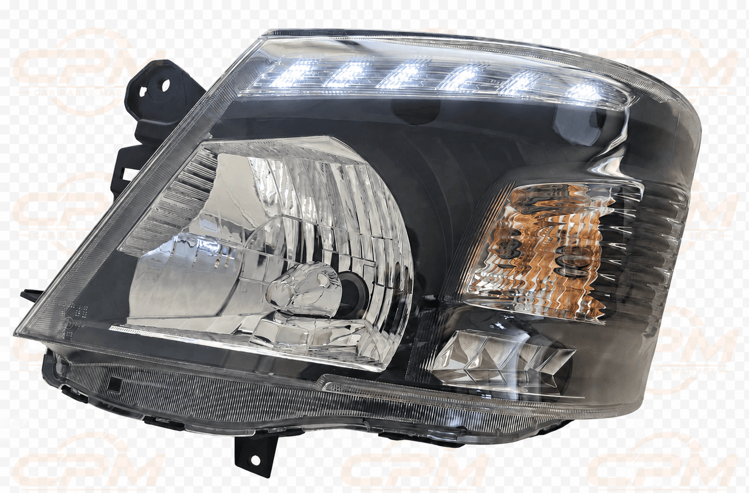 Headlight Suitable For Nissan Caravan NV350/E26 2013-2017 - Black Interior, Top LED Strip - LH