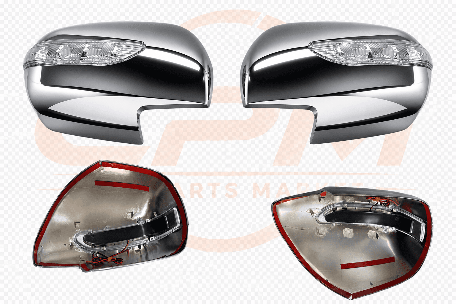 TOYOTA HIACE H200 2005-2020 MIRROR COVER (CHROME) - SET