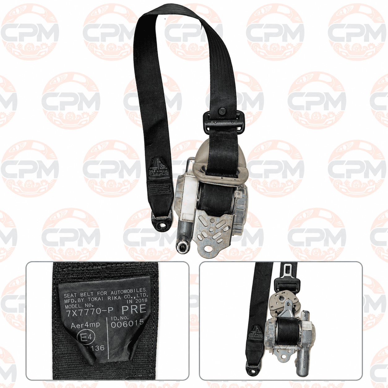 Toyota Hiace H200 2005-2020 Seat belt 7X7770 - RH